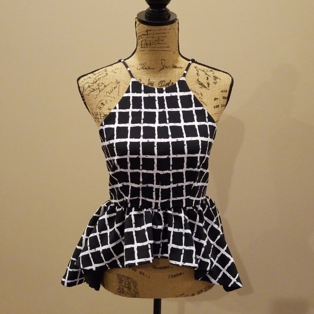 Akira Chicago black label backless peplum D1